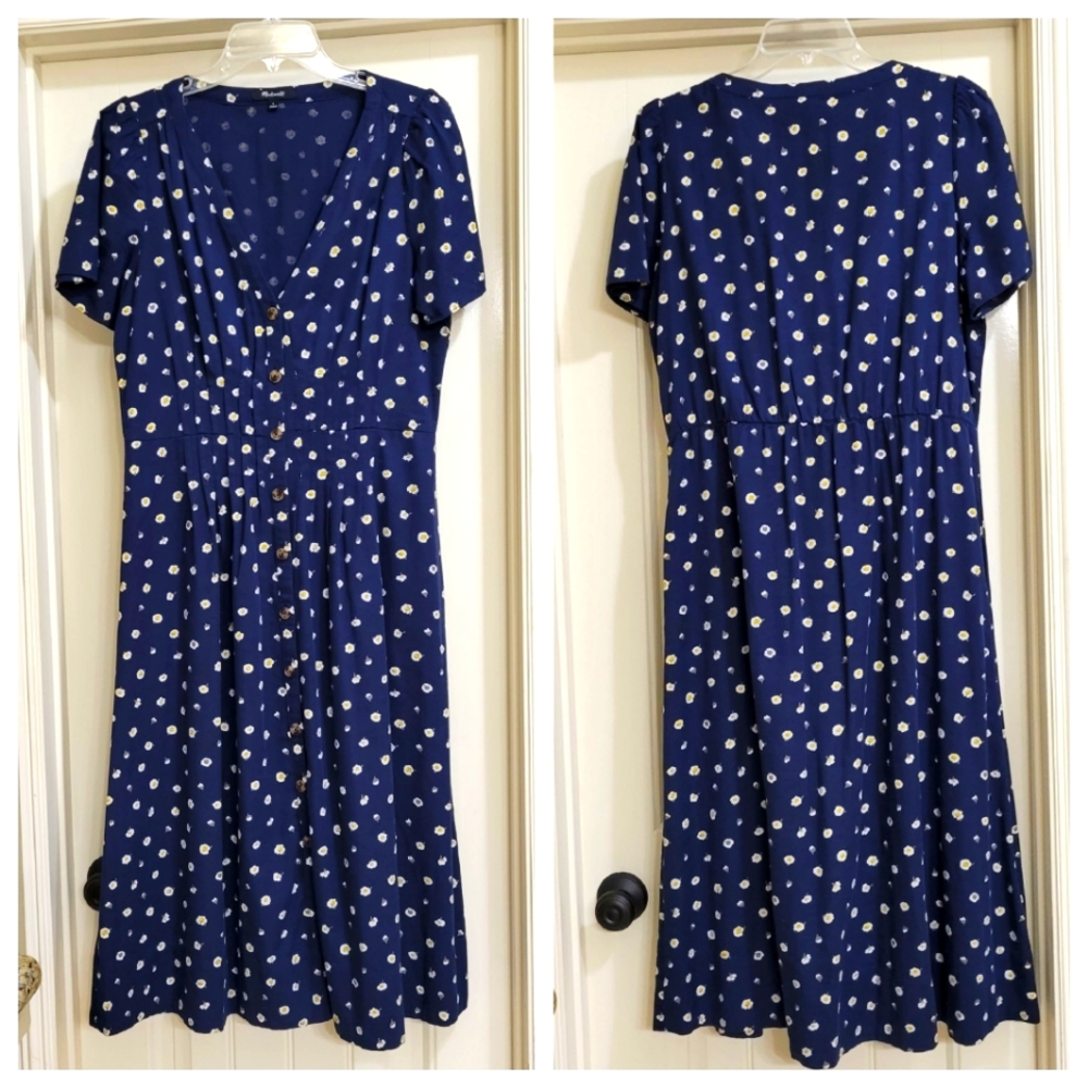 SOLD. Madewell dress- Blue, Floral Print, Lovely